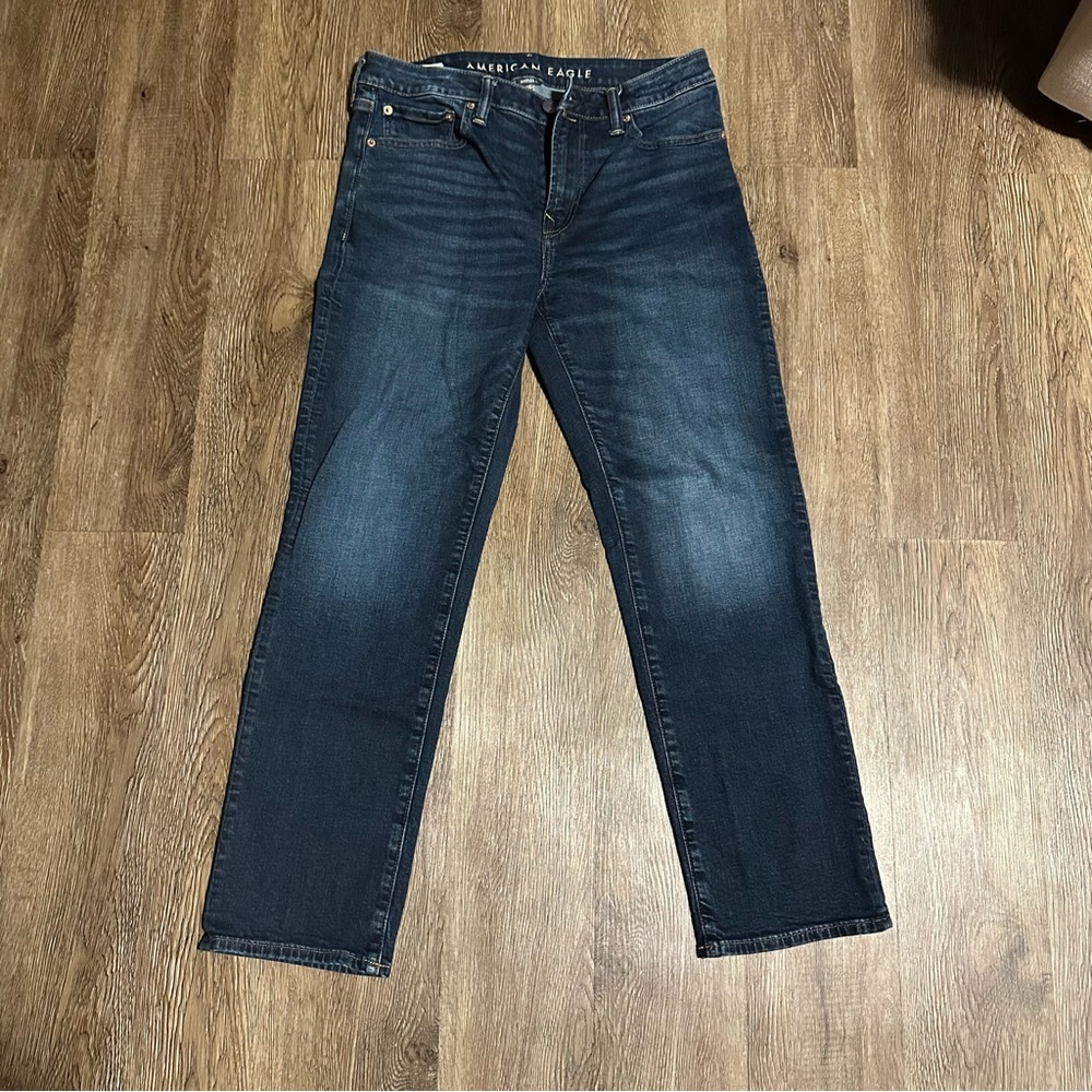 American eagle Men's Dark Blue Straight Jeans